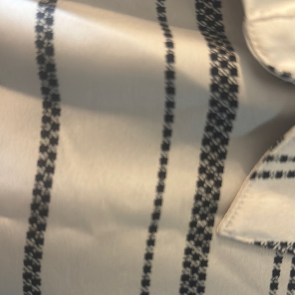 Karl Lagerfeld White and Black Striped Blouse - NWOT - Picture 7 of 9